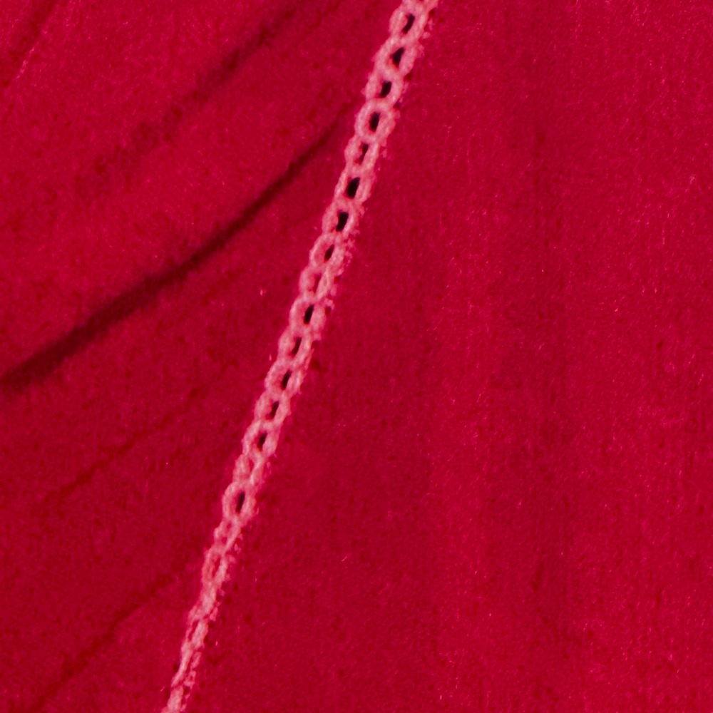 Westport Women's 1X Red Boho Red Peasant Blouse Tie Neck Ruffle Sleeve Comfort - Picture 7 of 16